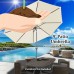 Sunrise 9' Outdoor Umbrella with 8 Ribs, Tilt, and Crank, Patio Garden Market Sunshade Umbrella (Ecru)   570467298